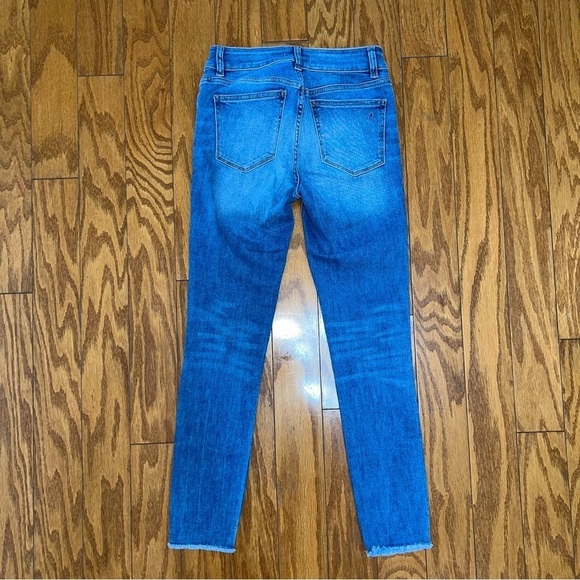 DL1961 Crystal-Embellished Cropped Mid Rise Instasculpt Skinny Jeans Size 26 - Picture 9 of 12